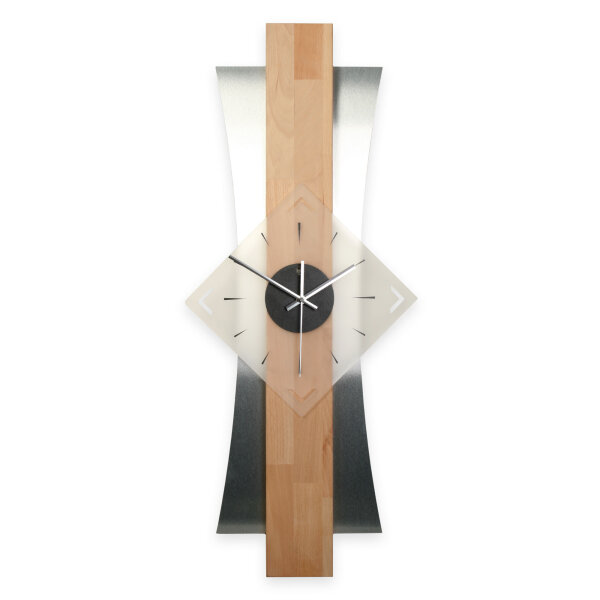 Skyline Designer-Wanduhr aus Massivholz –...
