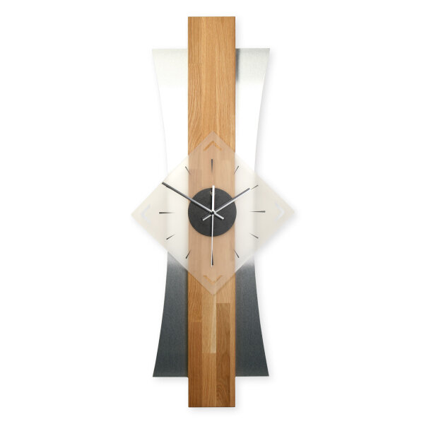 Skyline Designer-Wanduhr aus Massivholz –...