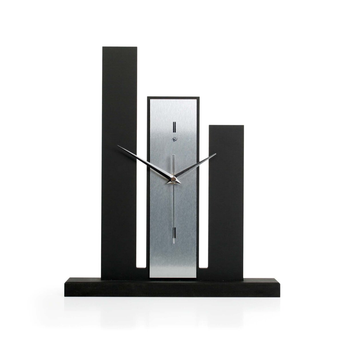 Stairs Designer-Standuhr aus MDF – Design-Applikation & leises Uhrwerk