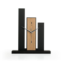 Stairs Designer-Standuhr aus MDF – Design-Applikation & leises Uhrwerk