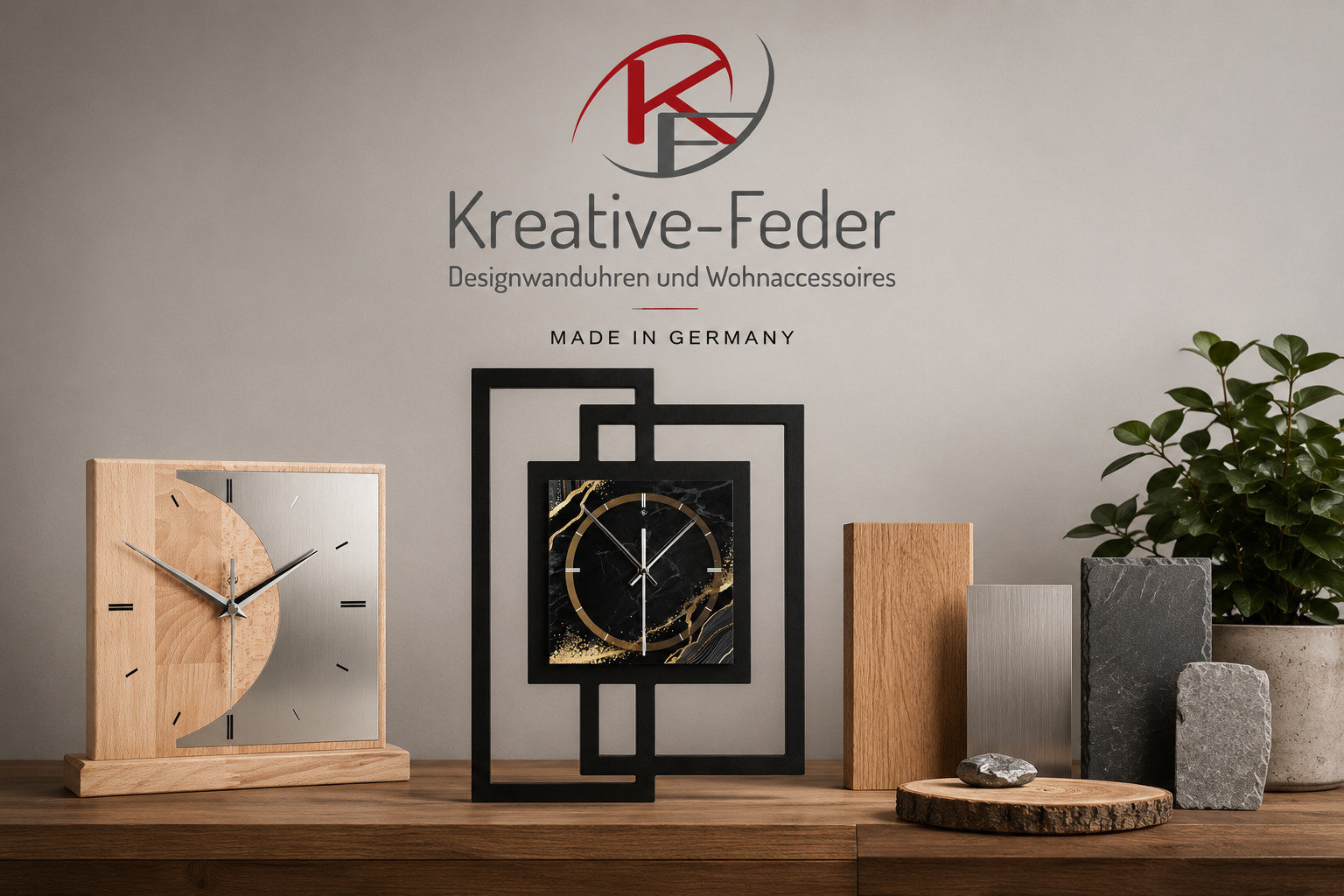 Designuhren und Wohnaccessoires von Kreative Feder