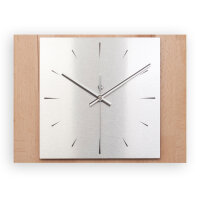 Forma Designer-Wanduhr aus Massivholz – Alu-Applikation & leises Uhrwerk