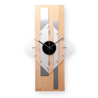 Horizon Designer-Wanduhr aus Massivholz – Alu-Applikation & leises Uhrwerk