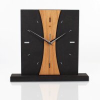 Stripe Designer-Standuhr aus MDF – Design-Applikation & leises Uhrwerk